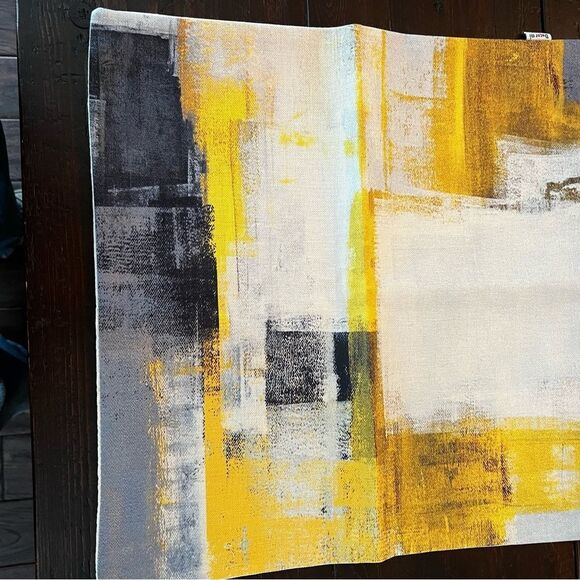 Abstract Yellow and Gray Decorative Pillowcases (Set of 3) - Picture 3 of 5